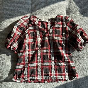 Plaid Holiday Blouse